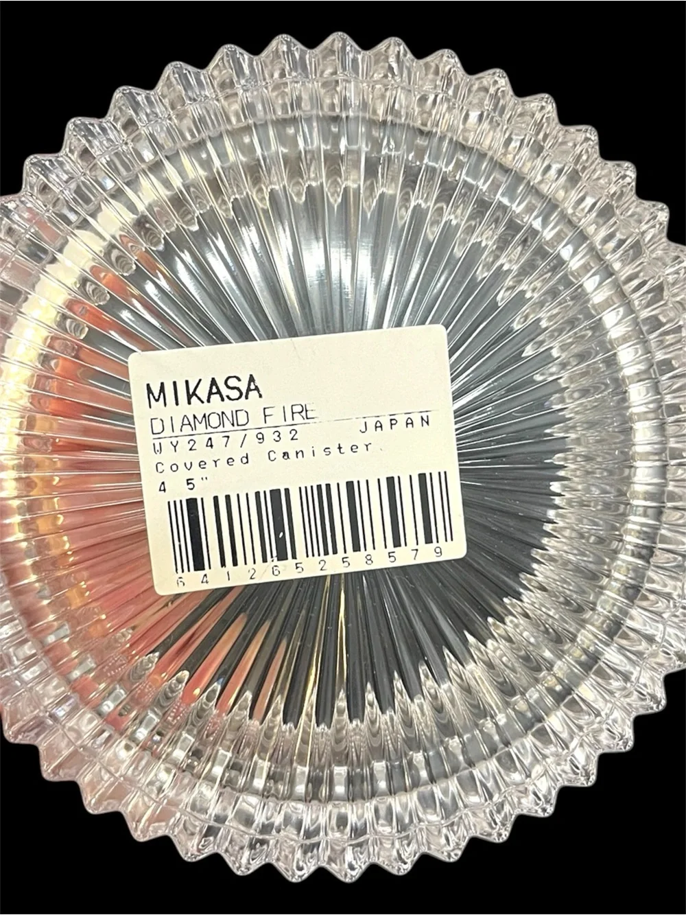 Mikasa Diamond Fire Covered Canister 4.5